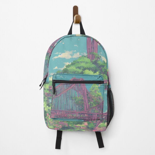Item preview, A landscape of a majestic bride in the style of  a kawaii anime background with a  preppy color palette designed and sold by Art-of-AI.