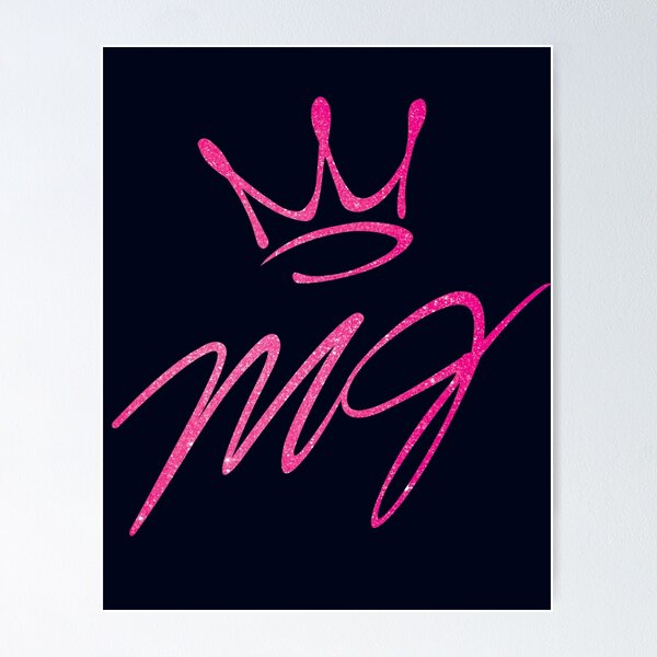 MJ King of Pop Crown - Thriller-style - pink sparkles - (Michael Jackson) Poster