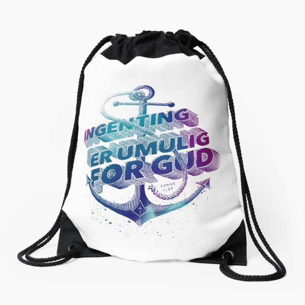 Ingenting er umulig for Gud Drawstring Bag