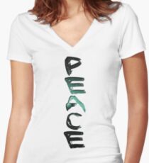 Peace Women's Fitted V-Neck T-Shirt