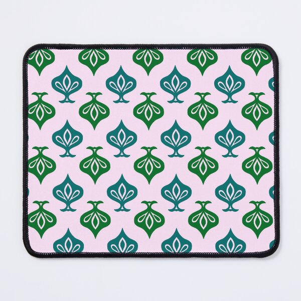 Item preview, Green spades block print design designed and sold by Block print shop.