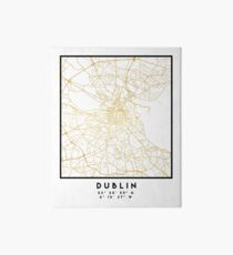 DUBLIN IRELAND CITY STREET MAP ART Art Board