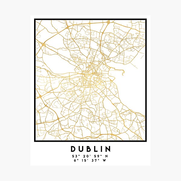 Item preview, DUBLIN IRELAND CITY STREET MAP ART designed and sold by deificusArt.