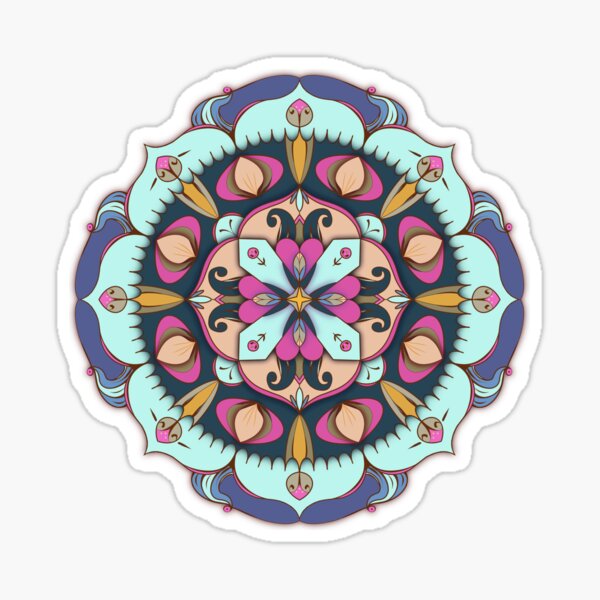 Mandala Wellen Blümchen Sticker