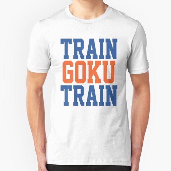 Train Goku Train - Dragon Ball Z style WWE mashup. Slim Fit T-Shirt