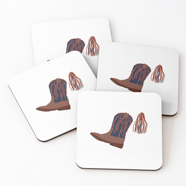 Item preview, Blue and Orange Cowboy Boot and Shaker designed and sold by taylorsarttable.