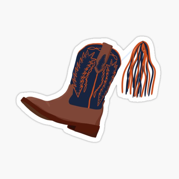 Item preview, Blue and Orange Cowboy Boot and Shaker designed and sold by taylorsarttable.