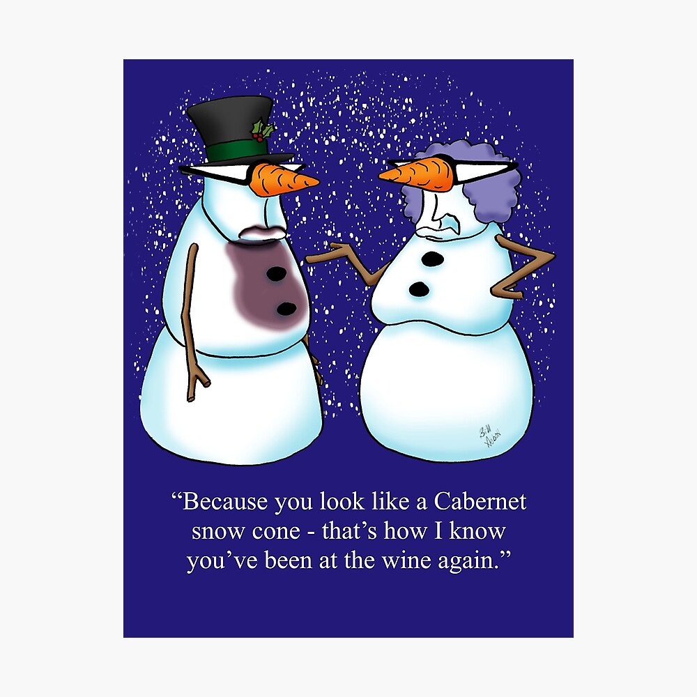 Funny Spectickles Wine Snowman Cartoon Humor Funny Spectickles Wine Snowman Cartoon Humor