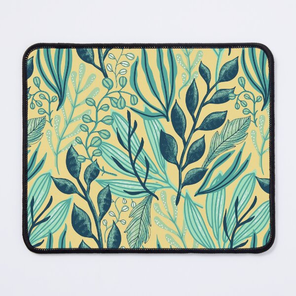 Item preview, Cute Bright Retro Pop Botanical Leaves Ocean Grass Seaweed designed and sold by StudioAkubi.
