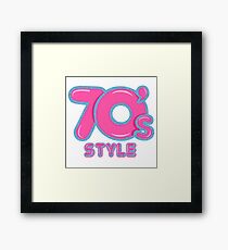 70s Style Glitter Emblem Framed Print
