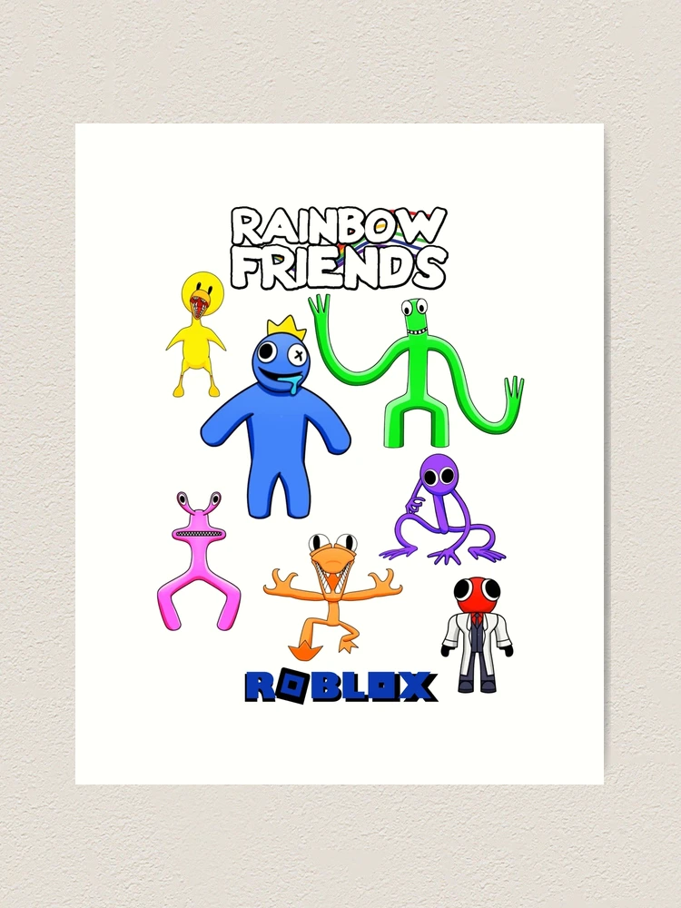 Blue, Rainbow Friends Paint Splatter  Art Print for Sale by rinjinsato