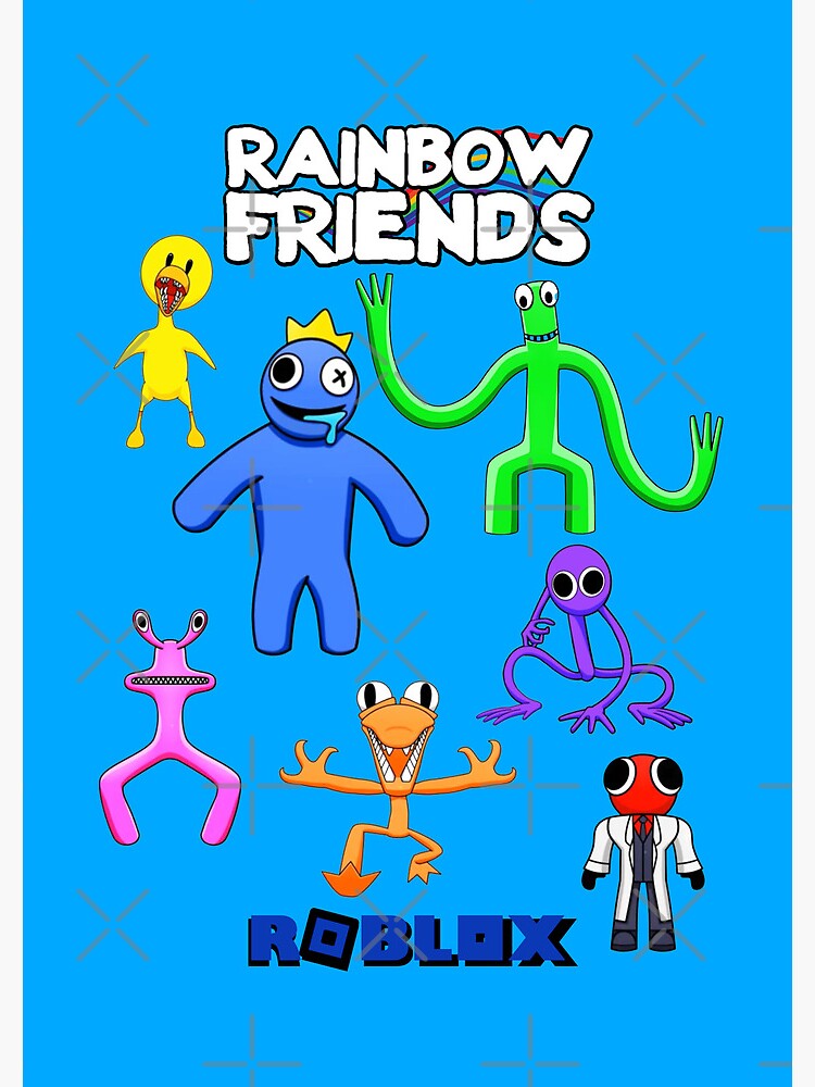 Blue Rainbow Friend  Sticker for Sale by TheBullishRhino