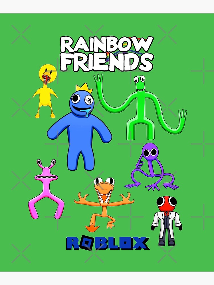 Running Blue Rainbow Friend  Poster for Sale by TheBullishRhino