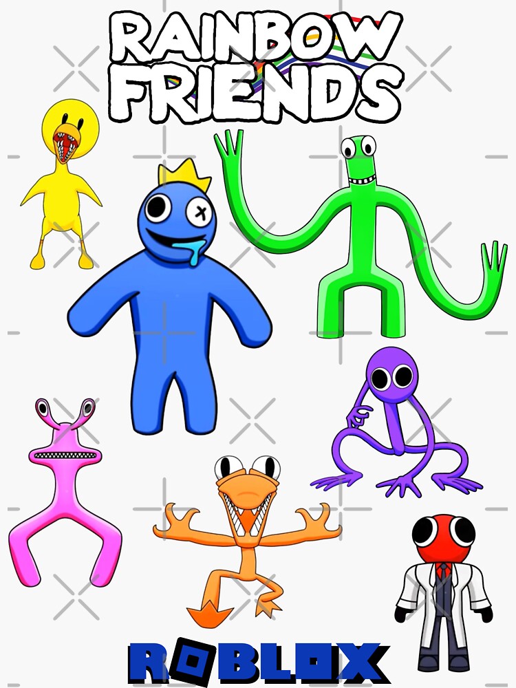 Yellow Rainbow Friend Stickers for Sale