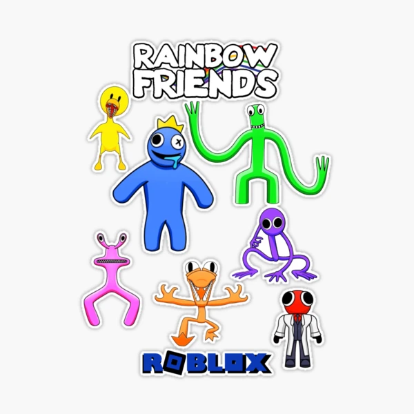 Rainbow Friends Paint Splatter Sticker for Sale by TheBullishRhino