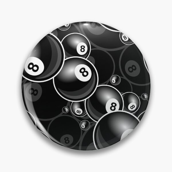 Item preview, Billiards Black 8 Ball 8-Ball black and white Snooker Pool designed and sold by Draculaura2009.