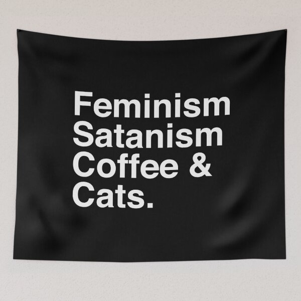 Item preview, Feminism, Satanism, Coffee & Cats designed and sold by LadyMorgan.