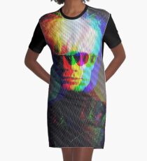 Pop Art Portrait Graphic T-Shirt Dress