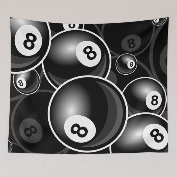 Item preview, Billiards Black 8 Ball 8-Ball black and white Snooker Pool designed and sold by Draculaura2009.
