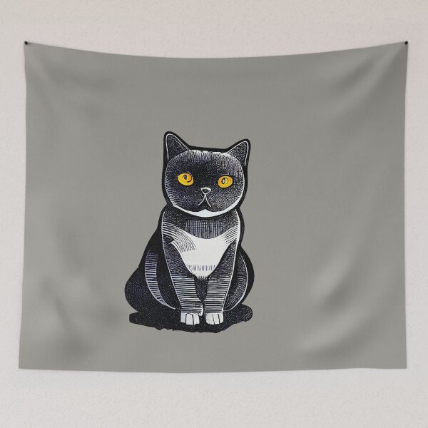 Item preview, British shorthair cat art 18 designed and sold by Catator.