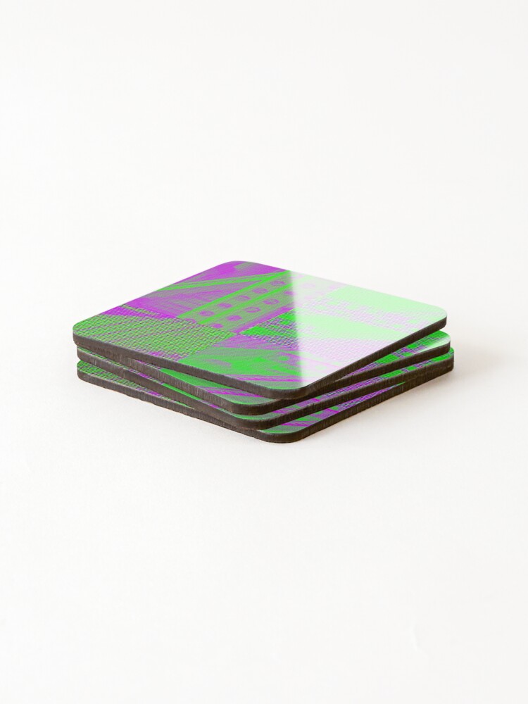 Thumbnail 4 of 5, Coasters (Set of 4), Neon designed and sold by RodiArts.