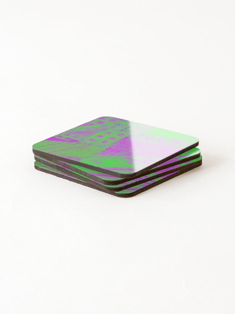 Thumbnail 4 of 5, Coasters (Set of 4), Neon reverse designed and sold by RodiArts.