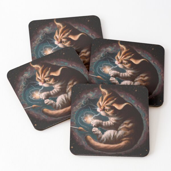 Item preview, Sagan the Cat, creating a galaxy (Baroque) designed and sold by thecatandkettle.