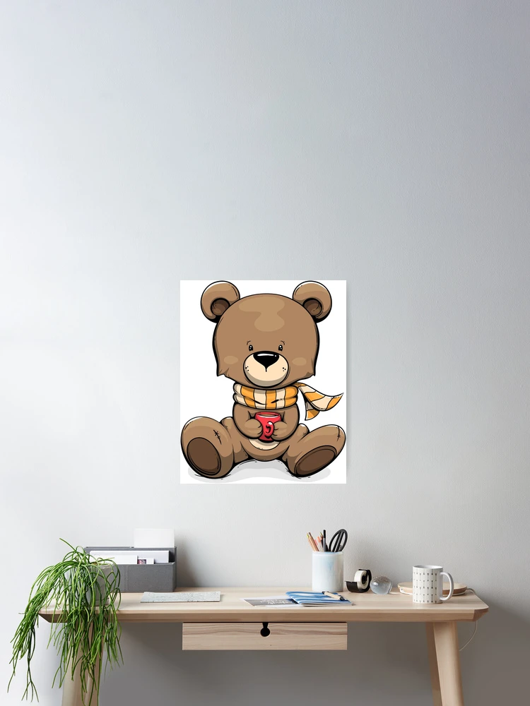 Thumbnail 2 of 3, Poster, Teddy bear designed and sold by ReydaDesign.