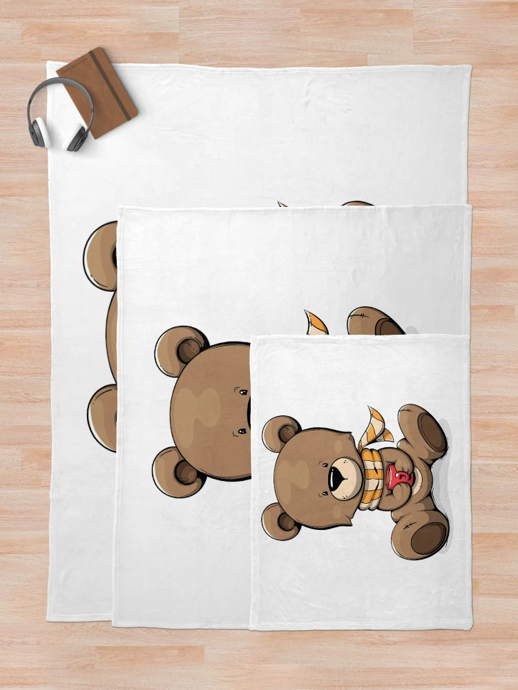 Thumbnail 5 of 6, Throw Blanket, Teddy bear designed and sold by ReydaDesign.