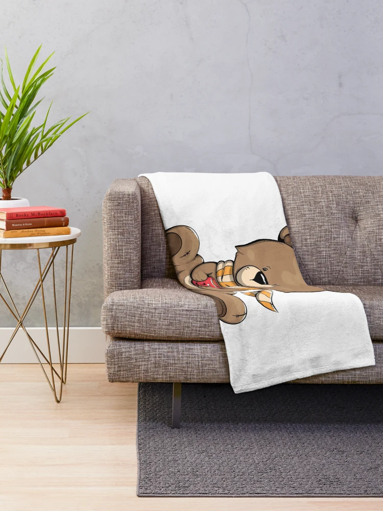 Thumbnail 2 of 6, Throw Blanket, Teddy bear designed and sold by ReydaDesign.