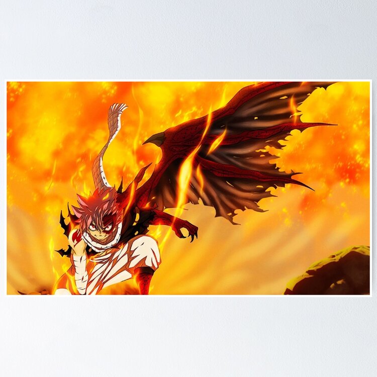 Fairy Tail Natsu Dragneel Fire Half Dragon Sticker for Sale by DaturaSnake