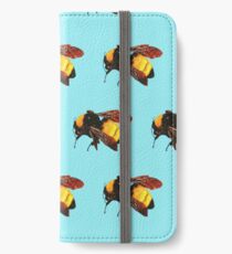 Blumen-Jungen-Bienen iPhone Flip-Case/Hülle/Klebefolie