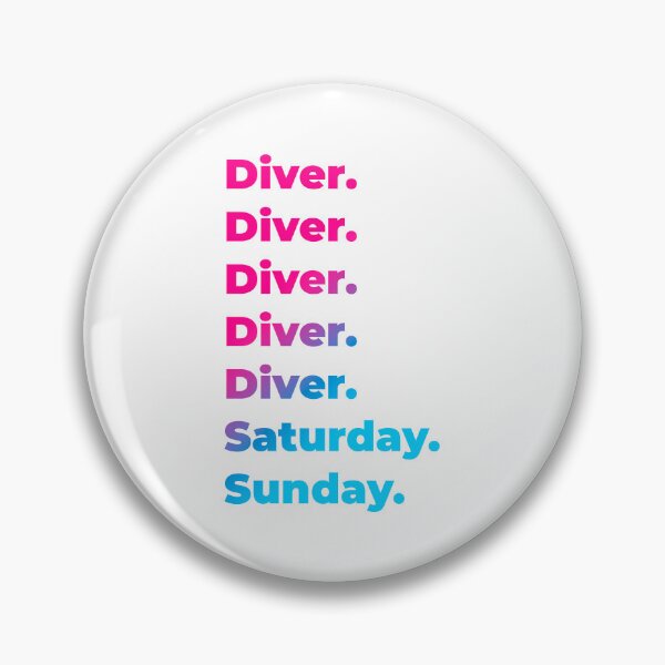 Item preview, Diver work week designed and sold by SVPOD.