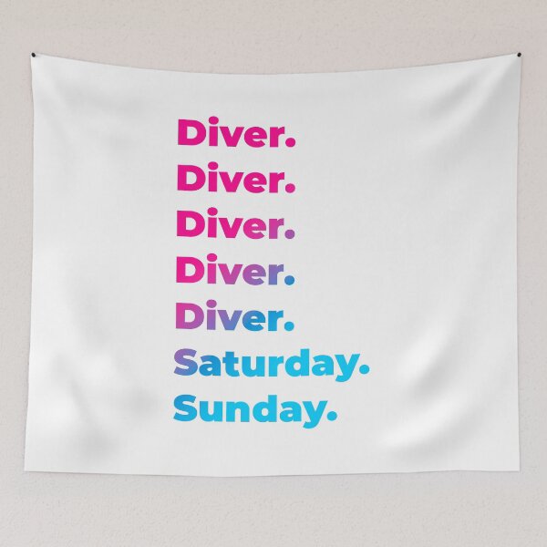 Item preview, Diver work week designed and sold by SVPOD.