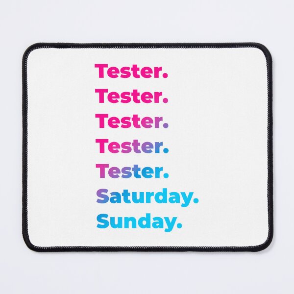 Item preview, Tester work week designed and sold by SVPOD.