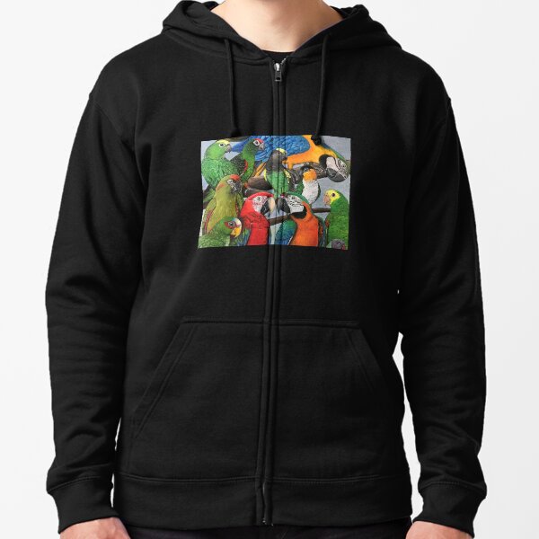 Macaws Zipped Hoodie