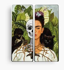 Frida Kahlo - Self Portrait (1940) Skeleton Version Canvas Print