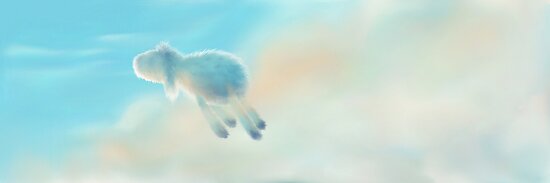 a Sheep is flying to the sky... Posters by Martina Stroebel | Redbubble