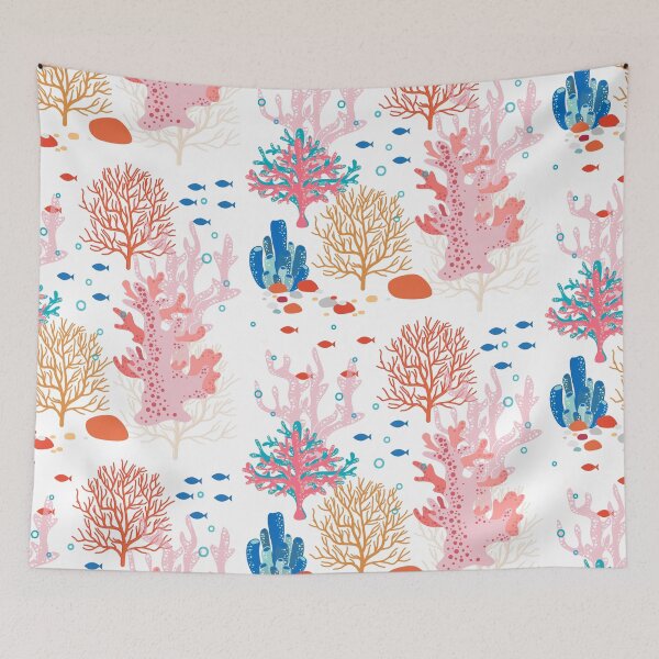 Item preview, Patterns of reef with corals, seaweed and fish designed and sold by Shirtey.