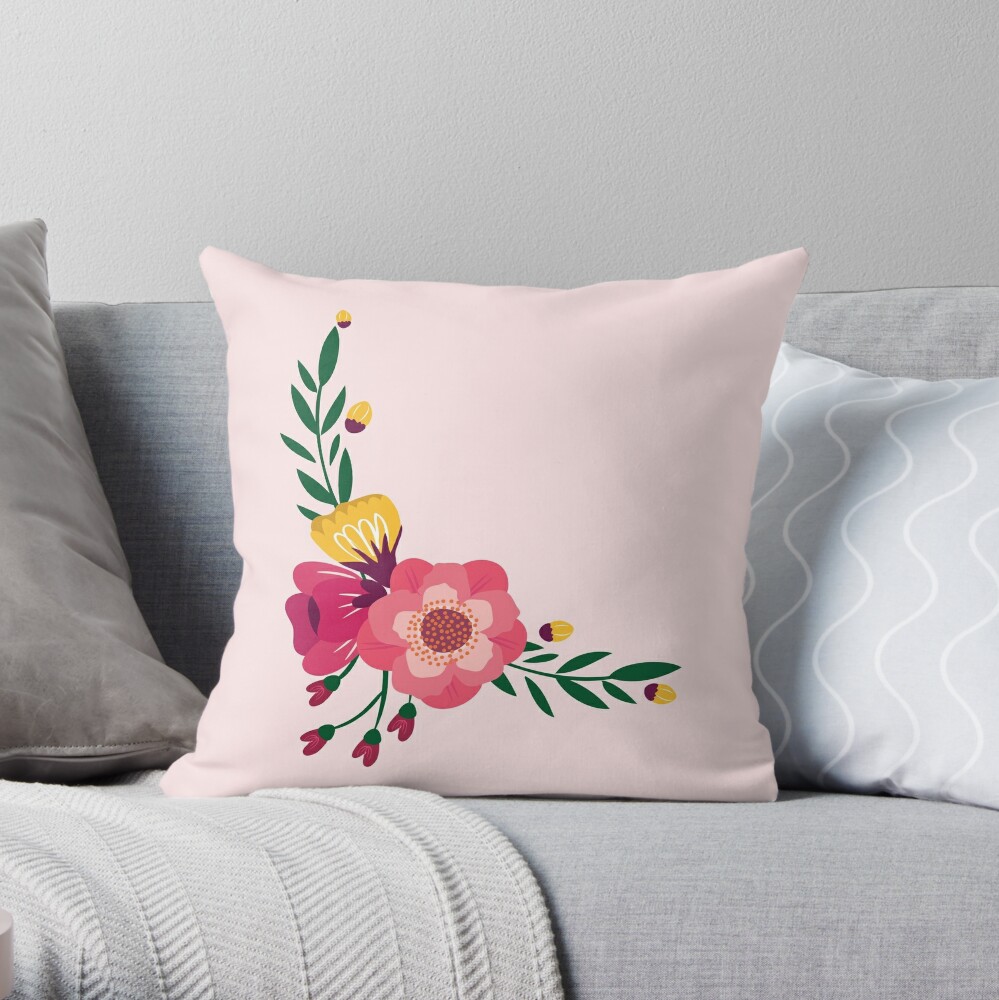 pillow flower design