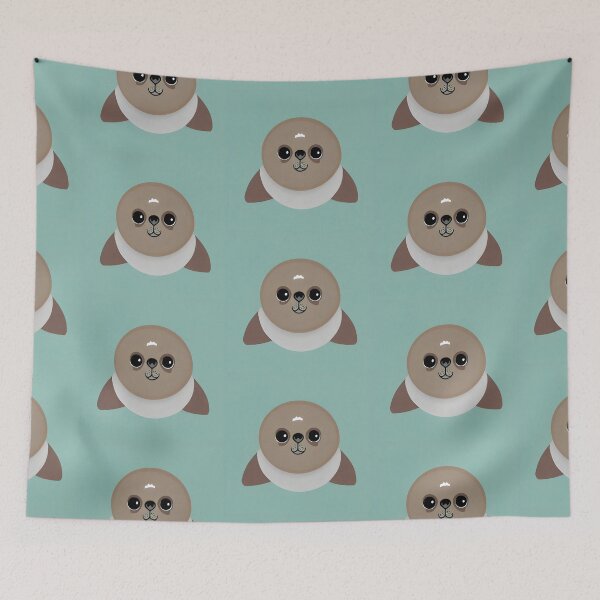 Item preview, Cute grey baby seal designed and sold by artsyworldart.