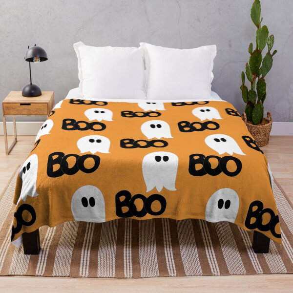 Item preview, Cute ghost cartoon with BOO text orange frame designed and sold by AngelDawnDesign.