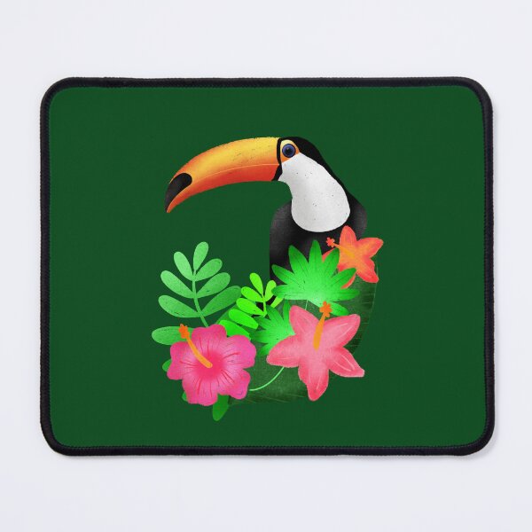 Item preview, Toucan and tropical flowers designed and sold by JessCarrsArt.