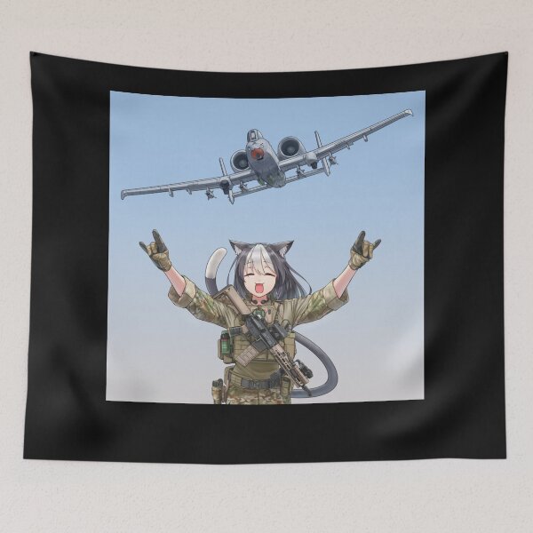 Item preview, CAT GIRL A-10 THUNDERBOLT "BRRRT" designed and sold by JeniBoyleg.