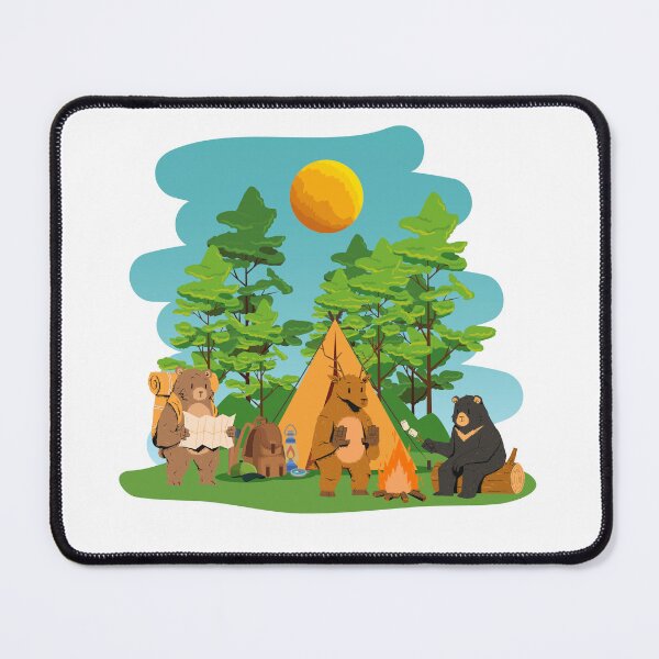 Item preview, Bear and friends camping designed and sold by creativefun22.