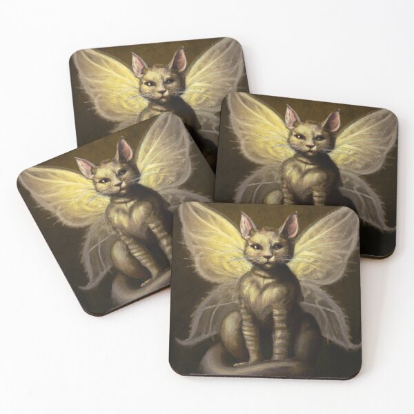 Item preview, Mote the Cat, with magnificent wings (Baroque) designed and sold by thecatandkettle.