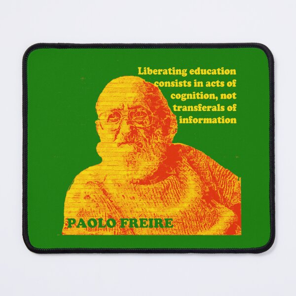 Item preview, Paolo Freire Pedagogy of the Oppressed Quote on Liberating Education Red GoldGreen designed and sold by Tony Cisse.