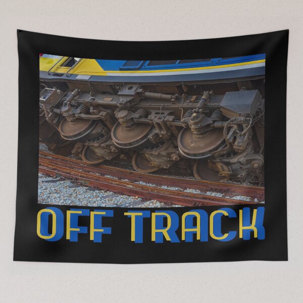 Item preview, Off Track Railroad Locomotive Engine has Derailed Perfect Gift for Train Lovers, Rail Fans designed and sold by jamie Omahen.