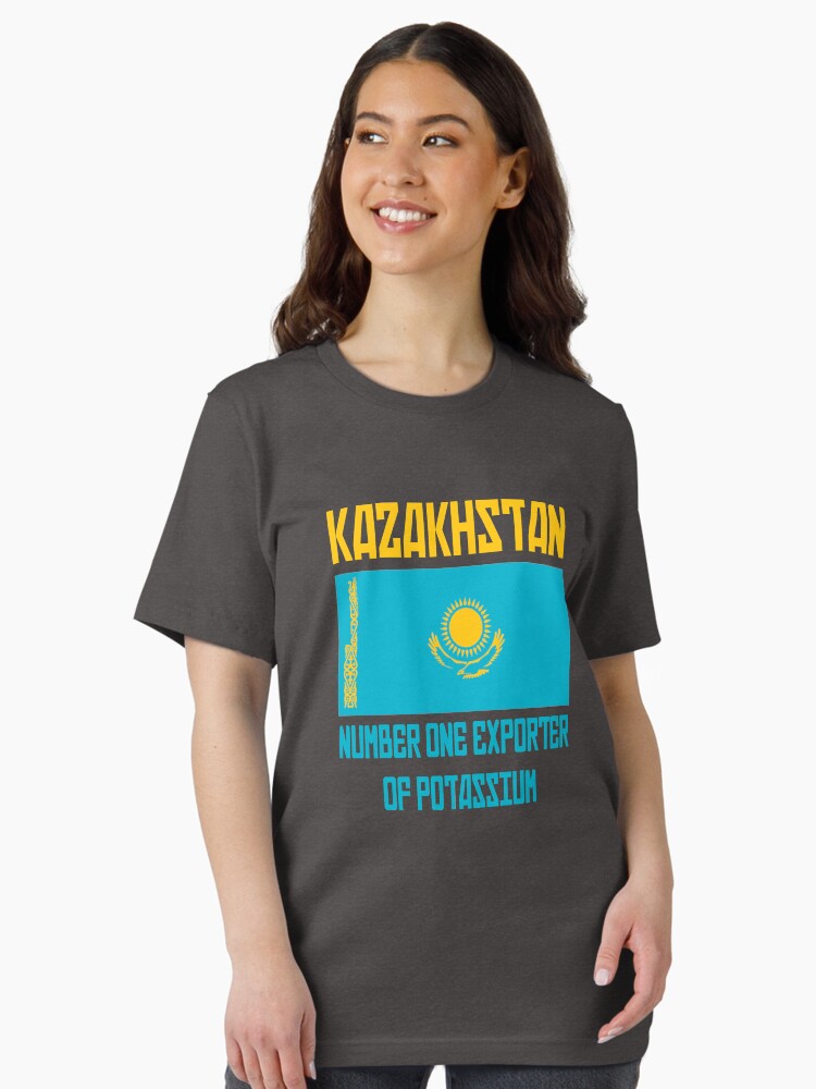 Kazakhstan Sbiadito Bandiera T-Shirt Tee Kazakistan Kazakhstan - Foto 2