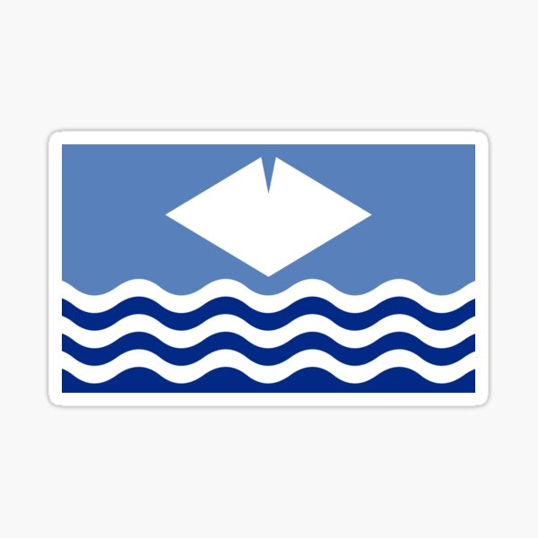 Flag of the Isle of Wight, UK Sticker